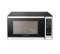 BLACK+DECKER EM720CB7 Digital Microwave Oven with Turntable Push-Button Door,Child Safety Lock,700W, Stainless Steel,