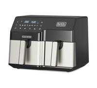 Black+Decker Friggitrice ad Aria Doppio Cestello 9L 2500W Digitale BXAF9000E