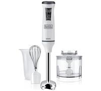 BLACK+DECKER BXHBA600E Frullatore a Immersione, 600 W, Acciaio Inox, Bianco