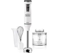 BLACK+DECKER BXHBA600E Frullatore a Immersione, 600 W, Acciaio Inox, Bianco