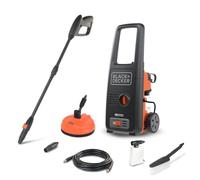 Black+Decker Idropulitrice ad Alta Pressione BXPW1700PE | 130 bar max., 450 l/h, 1700 W, con Patio Cleaner e Spazzola Fissa, per Auto ed Esterni Casa