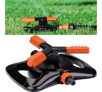 BLACK+DECKER Irrigatore per Prato Irrigazione Regolabile Giardino 3 Braccia 360°