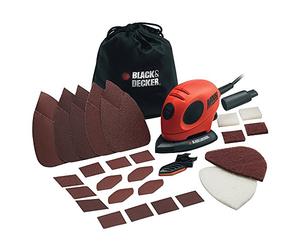 Black+Decker KA161BC-QS - Levigatrice per mouse 55 W, con borsa e 15 accessori