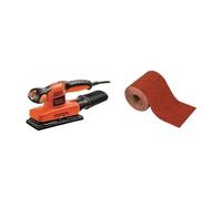 BLACK+DECKER KA320EKA-QS Levigatrice Orbitale 240W da 1/3 di Foglio più 3X Rotolo di carta abrasiva