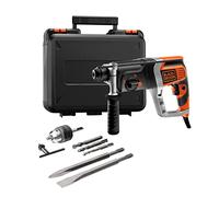 BLACK+DECKER KD990KA-QS Martello Tassellatore e Scalpellatore con Accessori in Valigetta, 850 W, Arancione