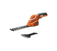 Black+Decker Kit Tagliasiepi batteria + guanti + forbici giardinaggio GSL700KIT-QW