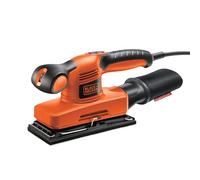 Black & Decker Levigatrice per legno orbitale Potenza 240 Watt Velocità 15000 giri/min + Valigetta e 5 Fogli di carta abrasiva - KA320EKA-QS