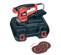 Black+Decker Levigatrice Rotorbitale 480W 125mm Valigetta 3 Accessori KA191EK-QS