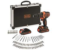 BLACK+DECKER Macchina foratrice a batteria, set da 80 pezzi, 1 pezzo, BDCHD18BAFC
