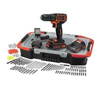 BLACK & DECKER - Nero+ Decker Bdcdc18bastqw Trapano Avvitatore Senza Fili 160 Accessori 18v15ah Batteria 2