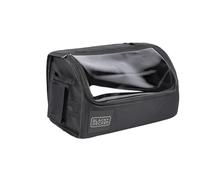 BLACK+DECKER Organizer per bagagliaio - Borsa per bagagliaio con coperchio trasparente - 2 tasche principali e multiple - Superficie antiscivolo - Poliestere - Nero