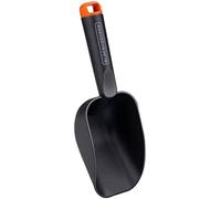 BLACK+DECKER Pala da giardino, modello rotondo, fondo profondo, 28,5 cm, colore nero