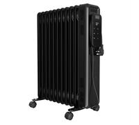 Black+Decker BXRA2501E - Radiatore a olio elettronico 2500W | 11 elementi | 3 intensità di calore | Display digitale | Termostato e timer 24h | Ultra silenzioso