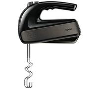 BLACK+DECKER Bxmx500E Sbattitore Elettrici a 5 velocita per Montare, 500 W, Inox-Plastica, Nero-Acciaio