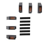BLACK + DECKER Set di 6 blocchi per bagagliaio, per valigie, traslochi, shopping e molto altro ancora, clip per bagagli, in plastica, colore nero
