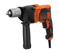 BLACK & DECKER Trapano a Percussione a 2 velocità Meccaniche + 6 Extra Punte in Valigetta, 850W