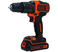 Black+Decker TRAPANO AVVITATORE A PERCUSSIONE BDCHD18KB-QW 18V 2 batterie 1,5 Ah
