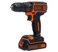 Black+Decker Trapano Avvitatore A Batteria Inclusa 1,5 Ah Batteria 18 V BDCDC18