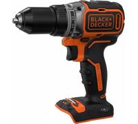 BLACK+DECKER TRAPANO/AVVITATORE 18V LITIO (UNITA' SENZA BATTERIA E SENZA CARICABATTERIE) BRUSHLESS. 2 velocità meccaniche - velocità variabile 0-380g/m e 0-1650 g/m - Mandrino autoserrante 1-13mm - 43Nm Torsione - Luce a led - impugnatura ergonomica - BRUSHLESS: maggiore autonomia, migliore efficienza del motore, lunga durata, grandi prestazioni BL186N-XJ