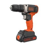 Black & Decker Trapano avvitatore a batteria 18V 1.5Ah Senza Fili Cordless Velocit 600 giri/min - BCD001C1-QW