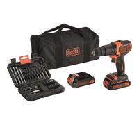Black&Decker Trapano avvitatore a percussione 2 batterie 18V litio con accessori