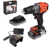 Black & Decker Trapano Avvitatore a Percussione a Batteria 18V BCD383D2XK-QW