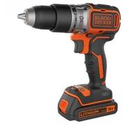 BLACK & DECKER Trapano/avvitatore Brushless a percussione 18V-1.5AH a velocità variabile 0-420/0-1.650 giri/min