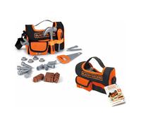 Smoby Cassetta degli Attrezzi in Tessuto Black+Decker 7600360919 – 4 utensili, dai 3 anni