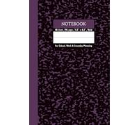Black & Deep Plum Marble School Notebook - Grid, 96 Pages, 5.5" x 8.5", Soft Matte Cover: For schoolwork, math, science, creative projects, and daily planning