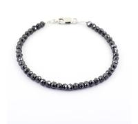 Black Diamond BRACELET-5 MM 17.8cm Certificato Terra Mined.aaa