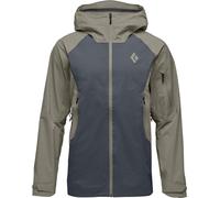 Black Diamond - Giacca da sci da escursionismo impermeabile e traspirante - M Recon LT Stretch Shell Pine Smoke Carbon per Uomo in Pelle - Taglia M - Grigio