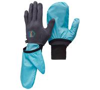 Black Diamond - Guanti softshell da trail running - Deploy Wind Hood Gloves Carbon-Glacier in Silicone - Taglia L - Blu