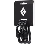 Set 3 moschettoni Black Diamond Hotforge Screwgate nero