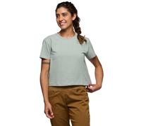 Black Diamond - T-shirt urbano in cotone biologico stretch - W Bd Stripe Crop SS Tee Foam Green-Laurel Green per Donne in Cotone - Taglia S - Verde
