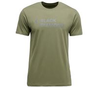 T-shirt Black Diamond Mini Stacked manica corta verde bosco - S
