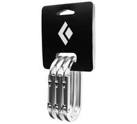 Black Diamond - Set di 3 moschettoni - Oval Keylock Carabiner 3-Pack Polished - Grigio
