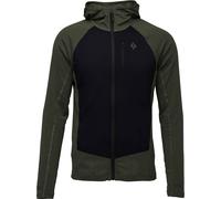 Black Diamond - Pile isolat e versatile - M Coefficient LT Hybrid Hoody Tundra-Black per Uomo in Nylon - Taglia L - Verde