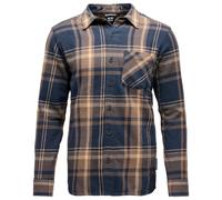 Black Diamond M Project Flannel - camicia a maniche lunghe - uomo S Blue/Brown man Cotone Organico/Biologico