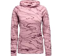 Black Diamond - T-shirt d'escalade stretch à capuche - W Alpenglow Hoody Relief-Meadow Rose-Fig per Donne - Taglia S - Viola