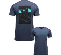 Black Diamond - T-shirt in cotone biologico - M Mountainscape SS Tee Charcoal per Uomo in Cotone - Taglia L - Grigio