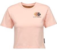 Black Diamond - T-shirt in cotone biologico - W Faded Crop SS Tee Alpine Sunrise per Donne in Cotone - Taglia M - Rosa