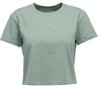 Black Diamond - T-shirt urbano in cotone biologico stretch - W Bd Stripe Crop SS Tee Foam Green-Laurel Green per Donne in Cotone - Taglia M - Verde