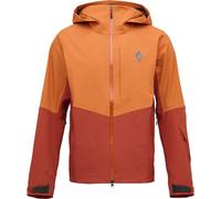 Black Diamond - Veste de ski de randonnée imperméable et respirante - M Recon Stretch Shell Saffron Burnt Sienna per Uomo in Nylon - Taglia L - Arancione