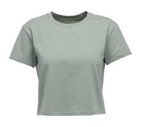 Black Diamond - T-shirt urbano in cotone biologico stretch - W Bd Stripe Crop SS Tee Foam Green-Laurel Green per Donne in Cotone - Taglia S - Verde