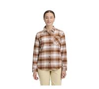 Black Diamond W Project Flannel - camicia a maniche lunghe - donna L Brown/White woman Global Organic Texile Standard,Cotone Organico/Biologico