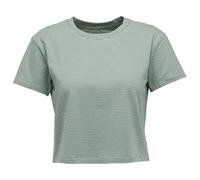Black Diamond - T-shirt urbano in cotone biologico stretch - W Bd Stripe Crop SS Tee Foam Green-Laurel Green per Donne in Cotone - Taglia S - Verde