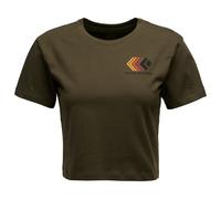 Black Diamond Faded Crop Short Sleeve T-shirt Verde M Donna