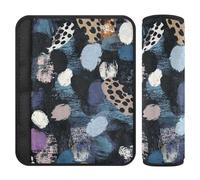 Black Digital Art Leopard Print 2 pz auto viaggio Essentials protegge il collo e le spalle per borsa forro para cinturon de seguridad