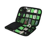 Black Digital Pouch Reusable Electronics Organizer Easy Carry Storage Bag