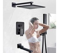 Black Dochoin Mis Miscelatore Rubinetto In Ottone Con Pioggia Per Doccia Per Doccia Per Culo Da Bagno Getto Per Doccia A Parete Montato Incorporato Incorporato